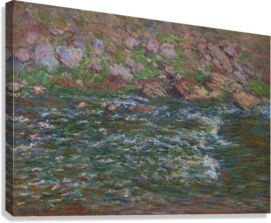Rapids on the Petite Creuse at Fresselines [1889] by Claude Monet [1840–1926] Canvas Print