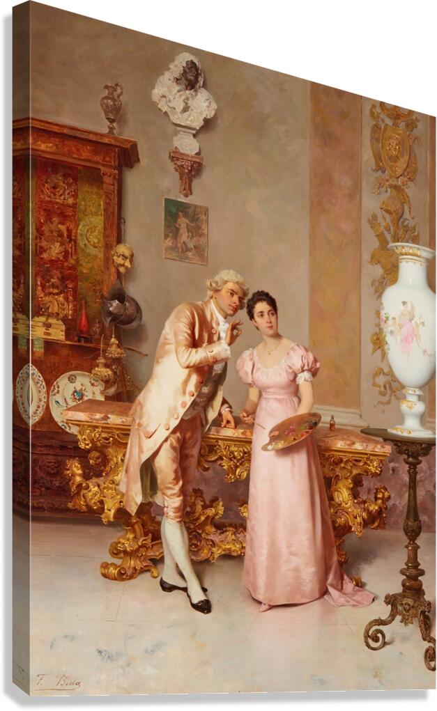 Finishing Touches by Francesco Beda [1840–1900] Canvas Print