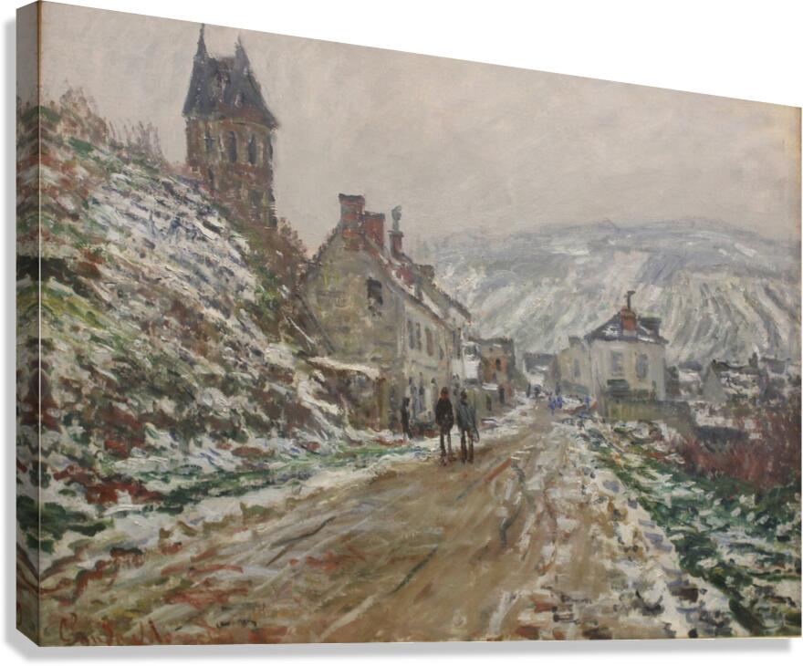 Village Street. Vétheuil [1879] by Claude Monet [1840–1926] Canvas Print