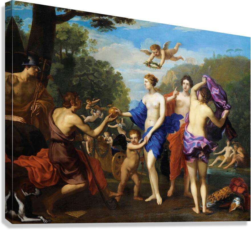 Le Jugement De Paris [The Judgment  Of Paris] by Charles Errard [1606–1689] Canvas Print