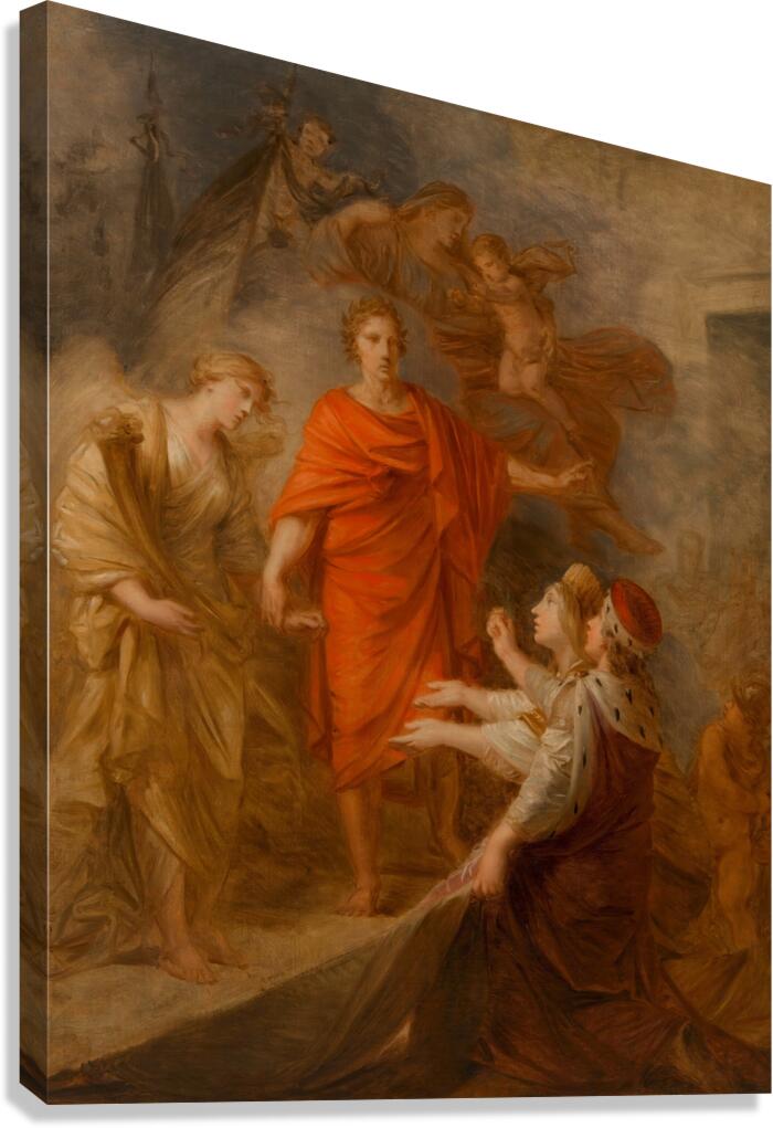 Venedig und Dalmatien huldigen Kaiser Franz II.[I.] als Friedensbringer [1797] by Heinrich Friedrich Füger [1751–1818] Canvas Print