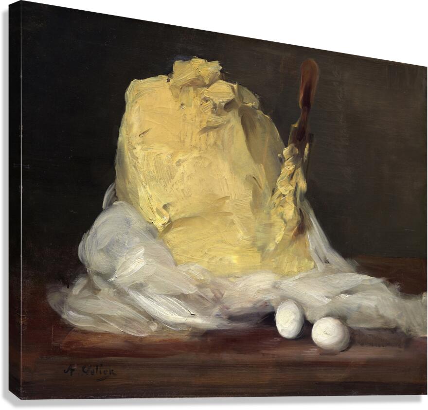 Mound of Butter [1875–1885] by Antoine Vollon [1833–1900] Canvas Print