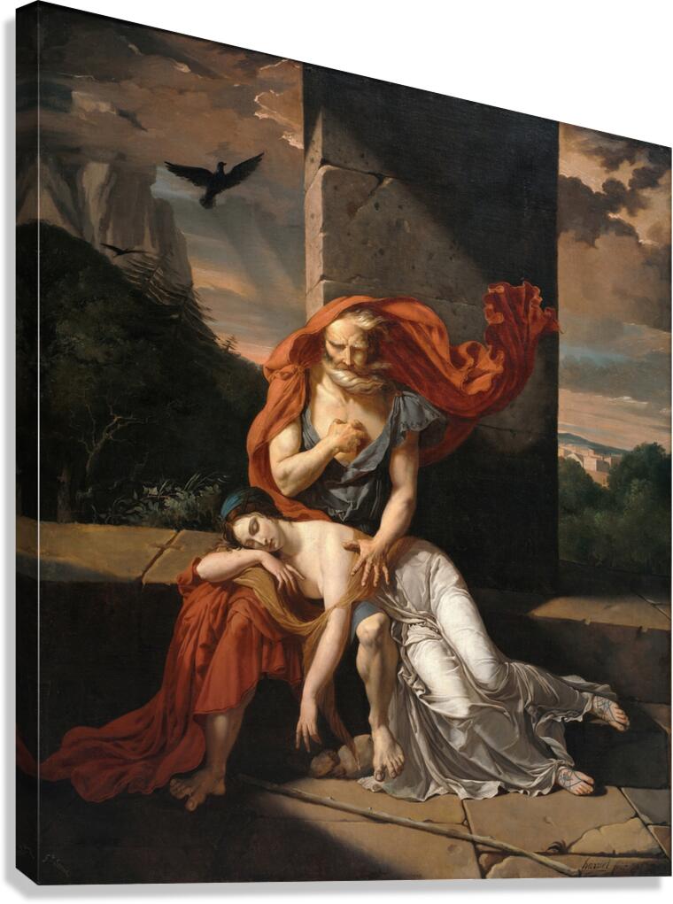 Oedipus At Colonus [1798] by Fulchran Jean Harriet [1778–1805] Canvas Print