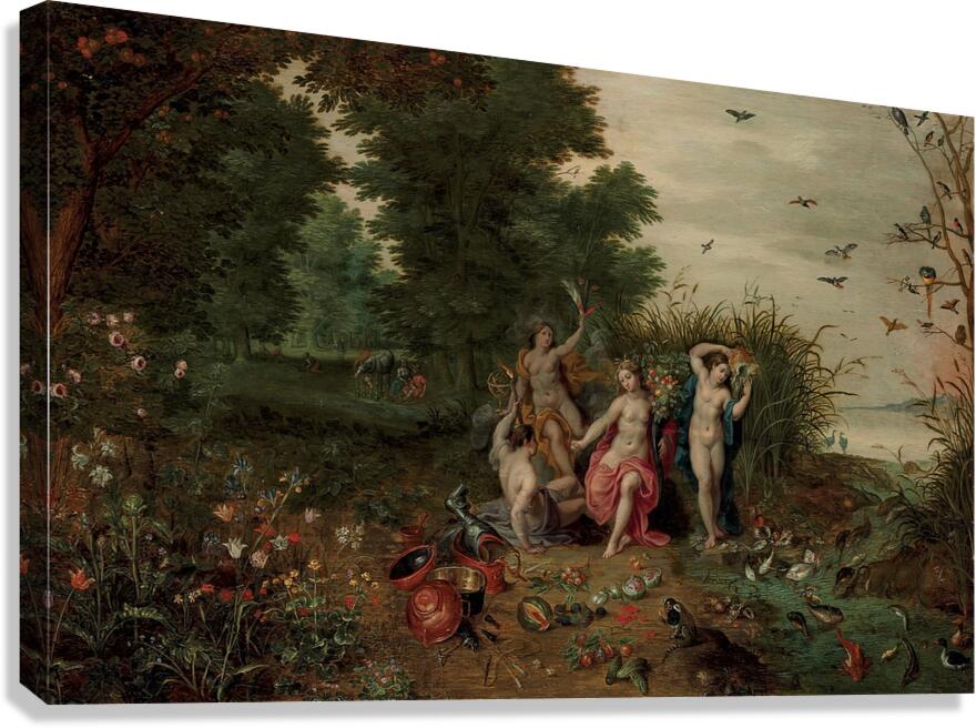 An allegory of the Four Elements by Hendrik van Balen [1575–1632] Canvas Print