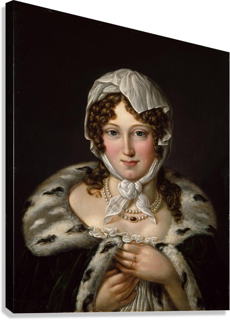 Dameportrett. Signora Contessa di Mollinasko [1834] by Jacob Munch [1776–1839] Canvas Print