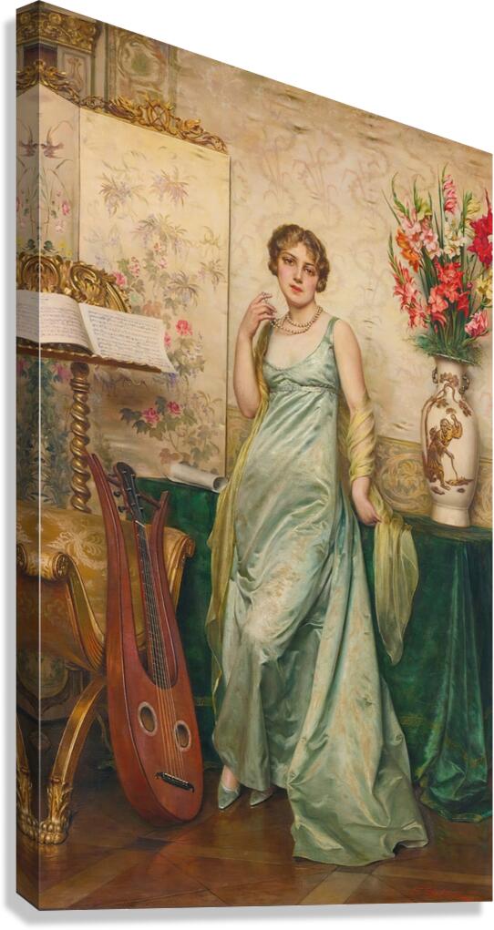 A Pause In The Music by Frédéric Soulacroix [1858–1933] Canvas Print