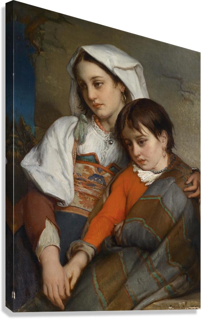 Schwestern by Jean François Portaels [1818–1895] Canvas Print