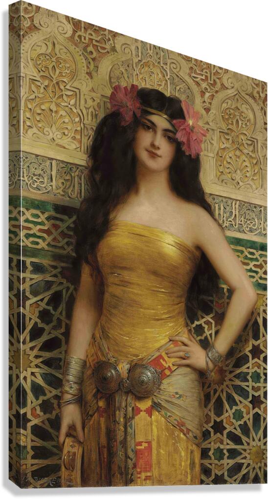 An Oriental Beauty by Charles Dubreuil [early 20th Century] Canvas Print