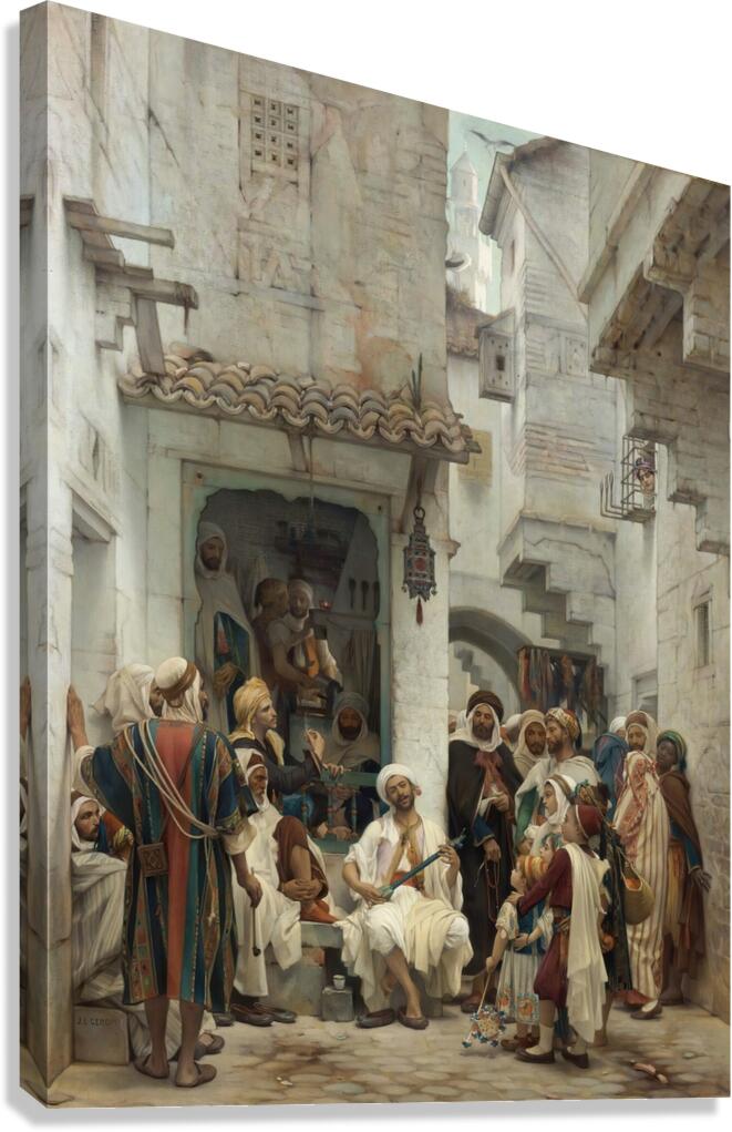 The Performance by Guillaume–Charles Brun [1825–1908] Canvas Print