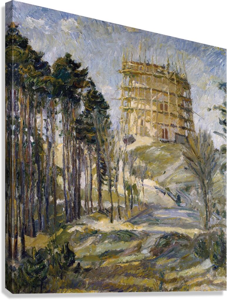 Water Tower in Hermsdorf [1909] by Max Beckmann [1884–1950] Canvas Print