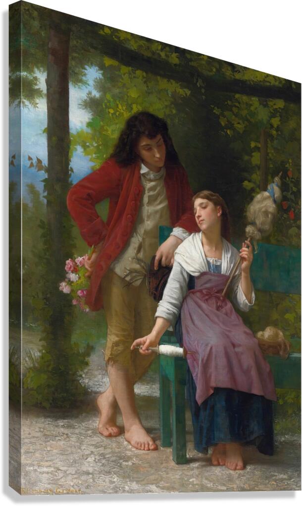 Before The Engagement by Elizabeth Jane Gardner Bouguereau [1837–1922] Canvas Print