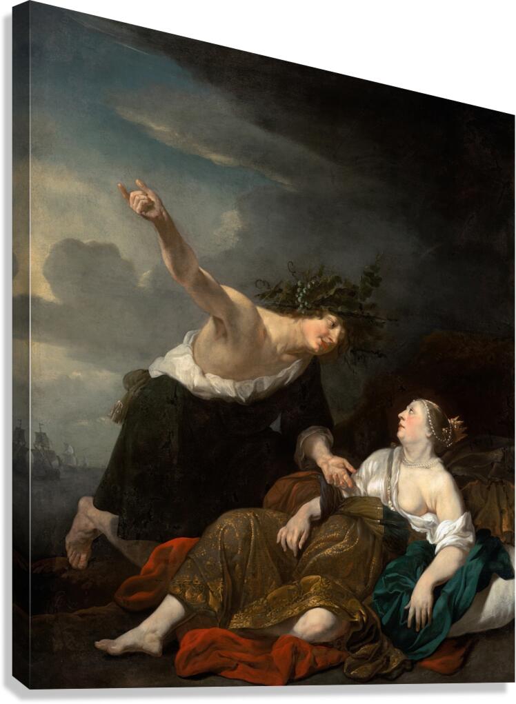 Bacchus And ariadne [1650] by Jacob Van Loo [1614–1670] Canvas Print