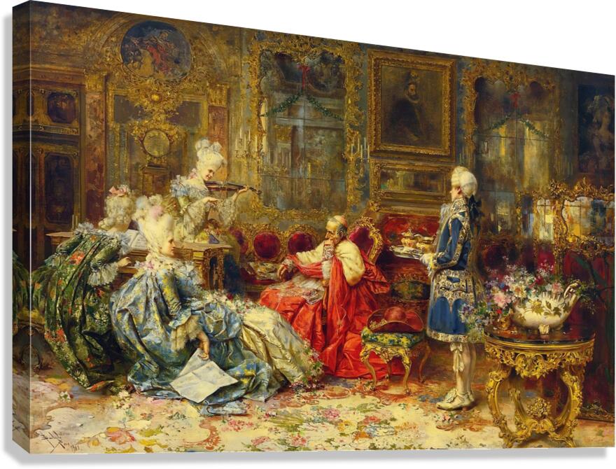 A Musical Interlude [1901] by Salvador Sánchez Barbudo [1857–1917] Canvas Print