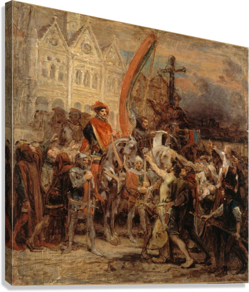 Etienne Marcel et la Grande Ordonnance de 1357 [1883] by Diogène Maillart [1840–1926] Canvas Print