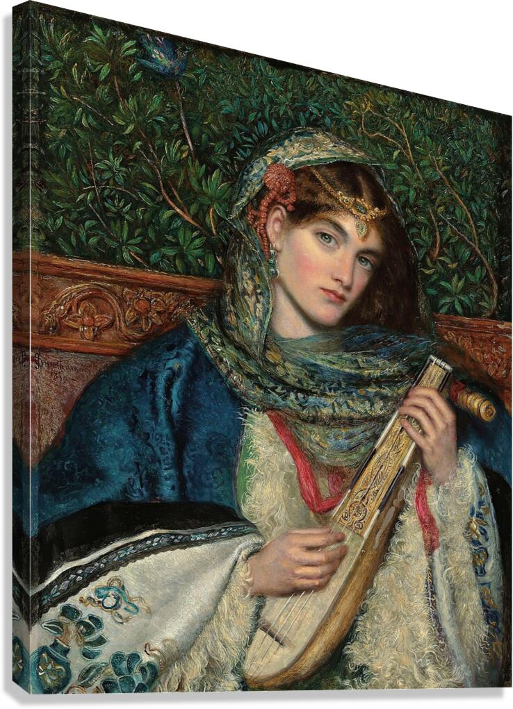 The Mandolin [1866] by James Smetham [1821–1889] Canvas Print