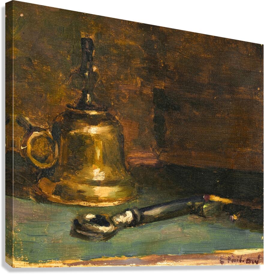 Nature morte à la lampe [circa 1888] by Édouard Vuillard [1868–1940] Canvas Print