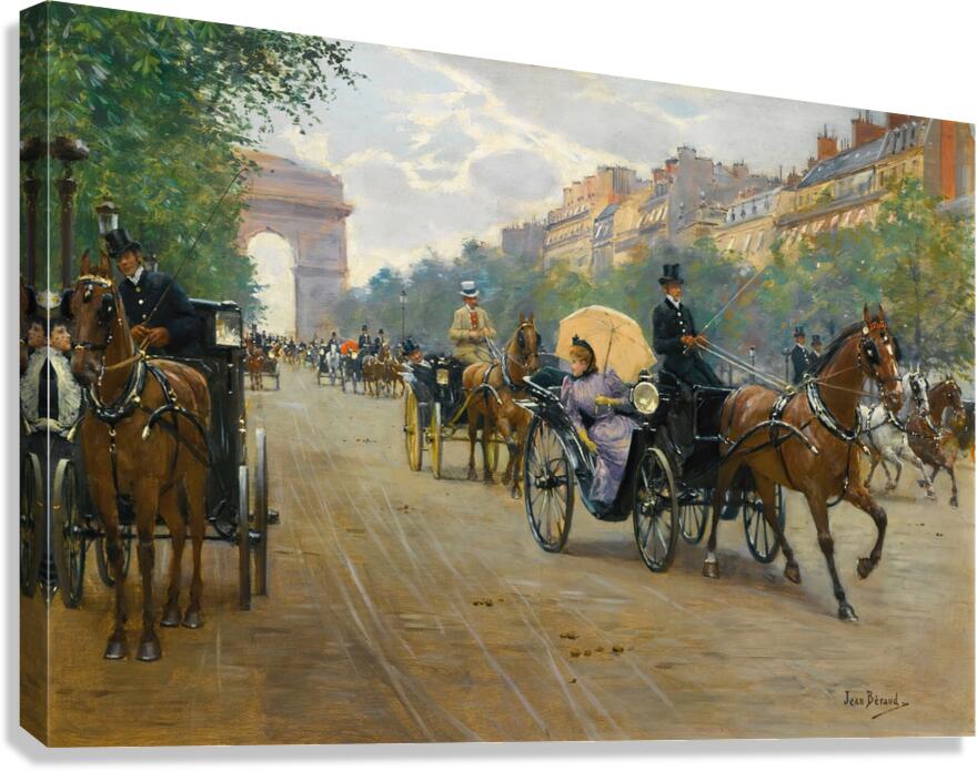 Scène Sur Les Champs–Élysées by Jean Béraud [1849–1935] Canvas Print