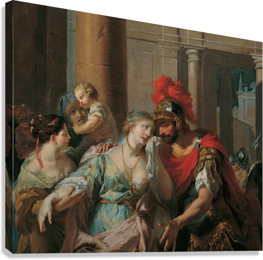 Hektors Abschied von Andromache by Anton Kern [1710–1747] Canvas Print