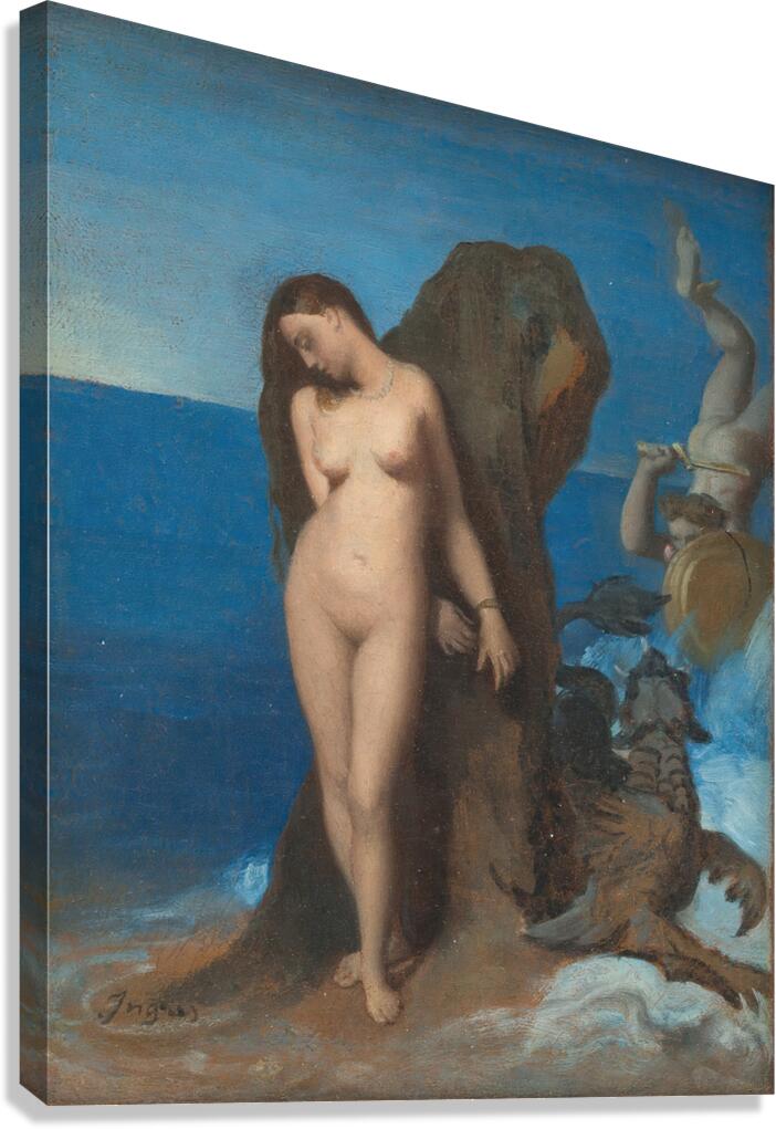 Perseus and Andromeda [ca. 1819] by Jean Auguste Dominique Ingres [1780–1867] Canvas Print