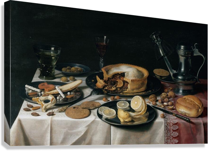 Still Life [1625] by Pieter Claesz [1596–1660] Canvas Print