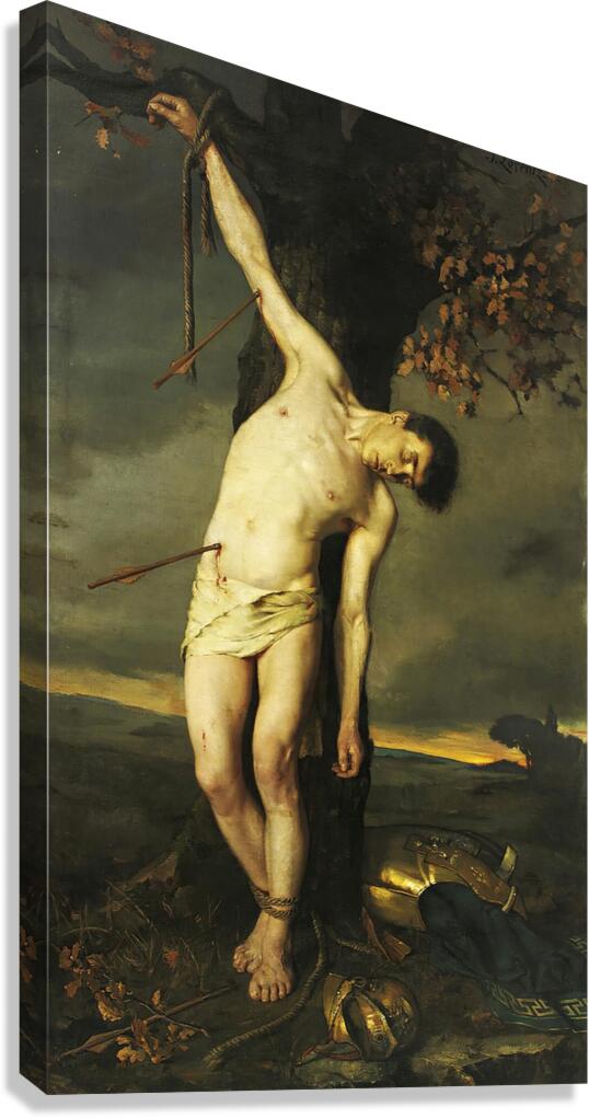 Saint Sebastian by Alcide–Joseph Lorentz [1813–1891] Canvas Print
