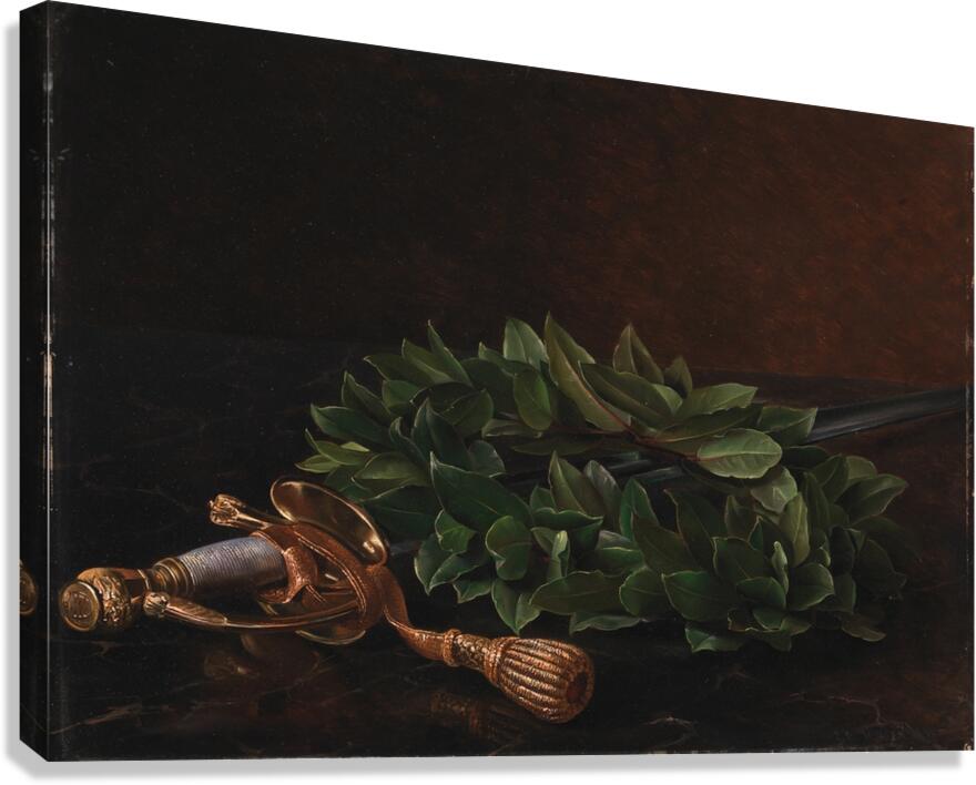 En Kårde Med Laurbærkrans [1848] by Johan Laurentz Jensen [1800–1856] Canvas Print