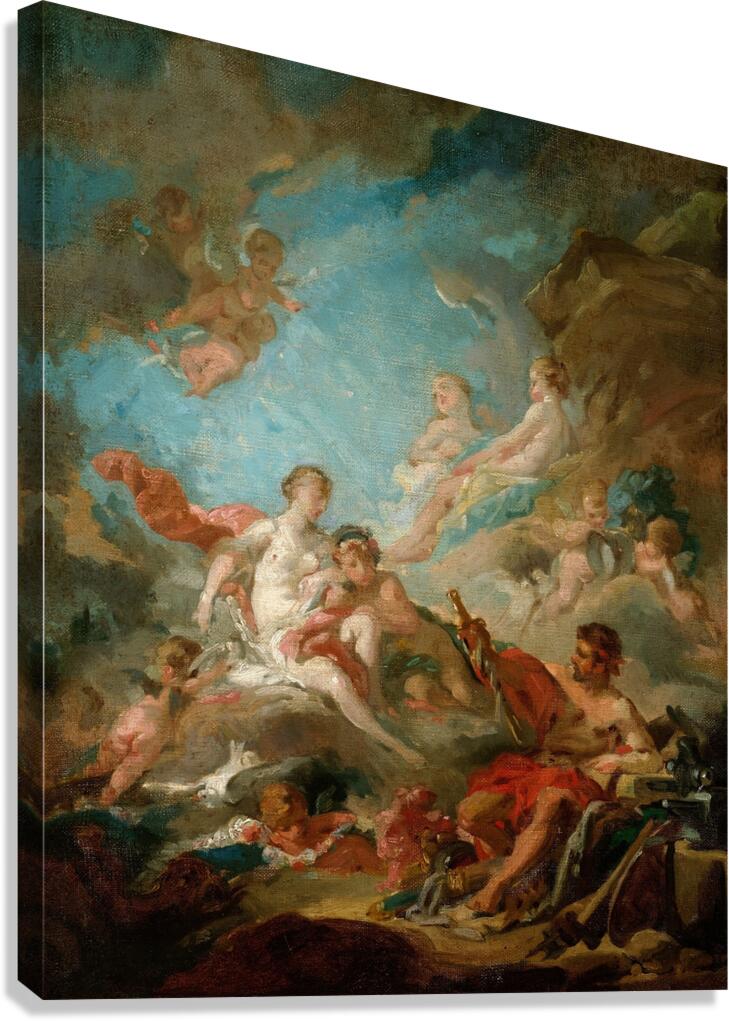 Venus in The Workshop Of vulcan [1757] by François Boucher [1703–1770] Canvas Print