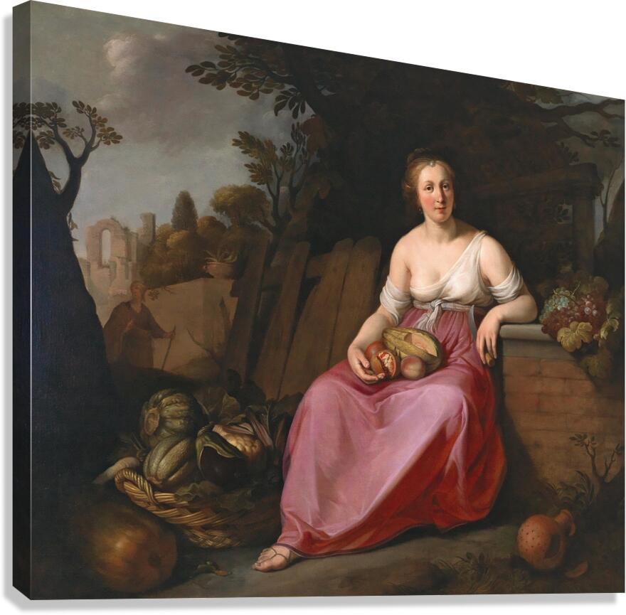 Vertumnus and Pomona [1647] by Hendrick Bloemaert [1601–1672] Canvas Print