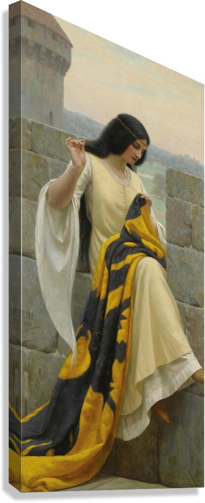 Stitching The Standard [1911] by Edmund Blair Leighton [1853–1922] Canvas Print