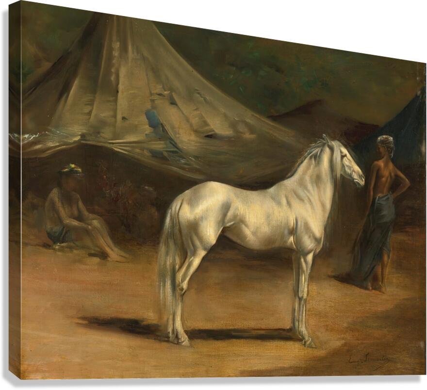Le Campement Arabe by Eugène Fromentin [1820–1876] Canvas Print