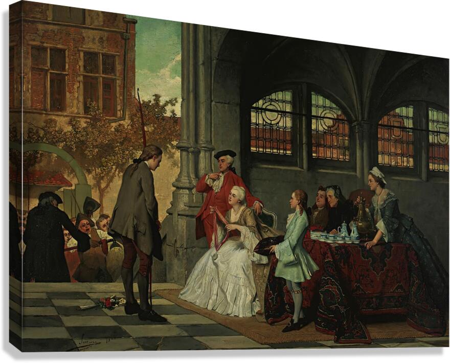 The Prize Winner [1864] by Auguste Serrure [1825–1903] Canvas Print