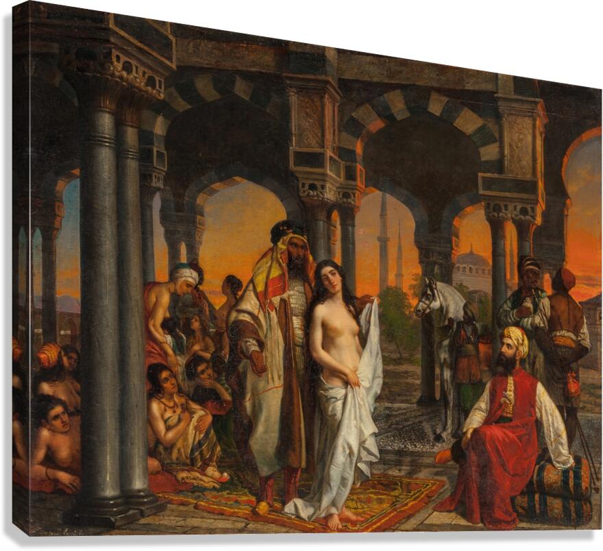 Dusk of Constantinople by Giovan Francesco Locatelli [1810–1882] Canvas Print