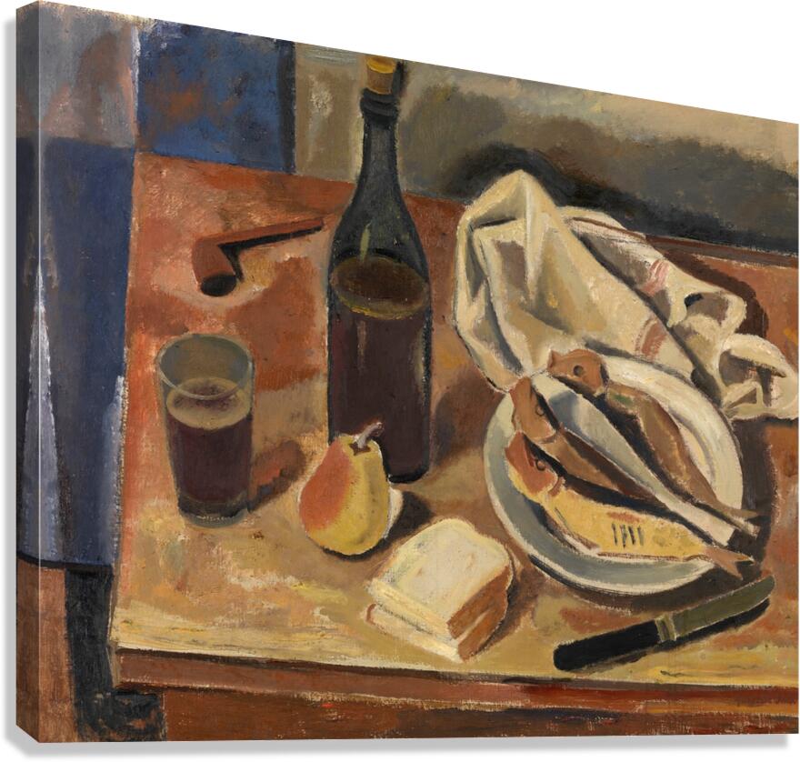 Still Life with Herring [1934] by Gustave De Smet [1877–1943] Canvas Print