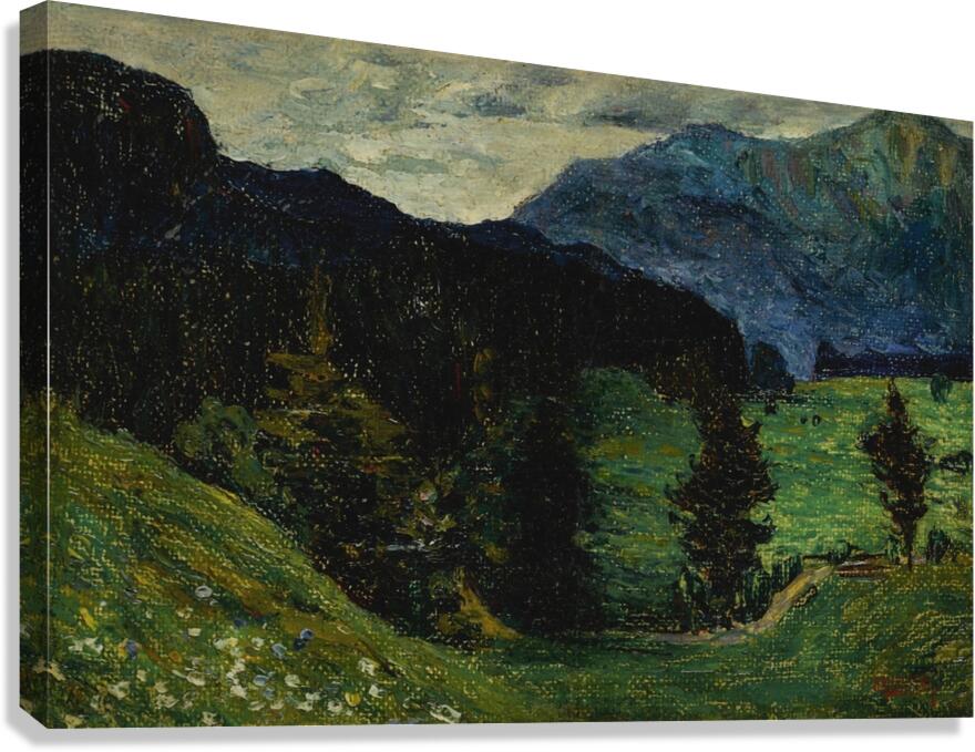 Kochel—Mountains with Firs [1902] by Wassily Kandinsky [1866–1944] Canvas Print