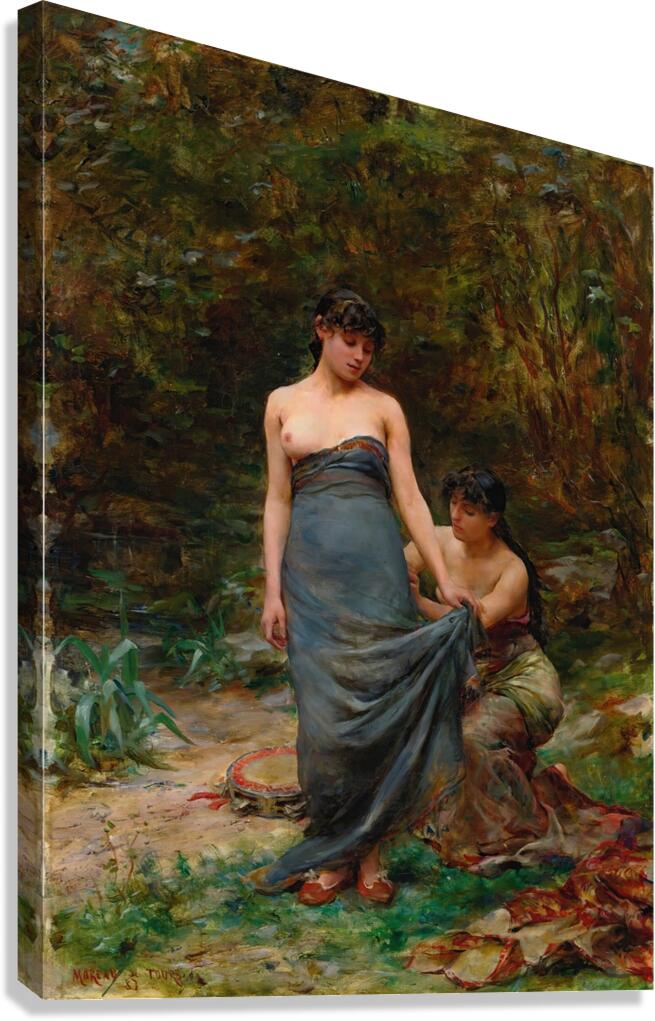 The Fitting [1887] by Georges Moreau de Tours [1848–1901] Canvas Print