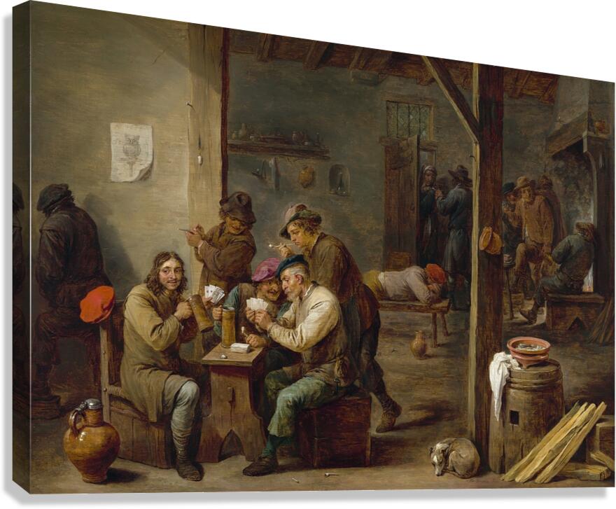 Tavern Scene [1658] by David Teniers The Younger [1610–1690] Canvas Print