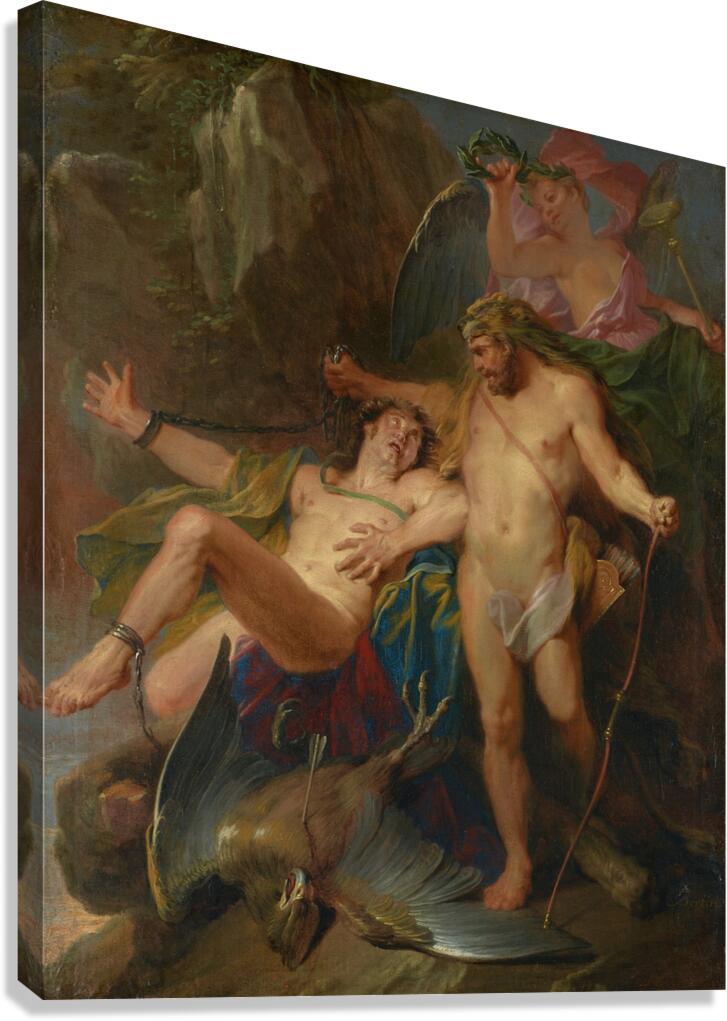Hercules Freeing Prometheus [1703] by Nicolas Bertin [1668–1736] Canvas Print