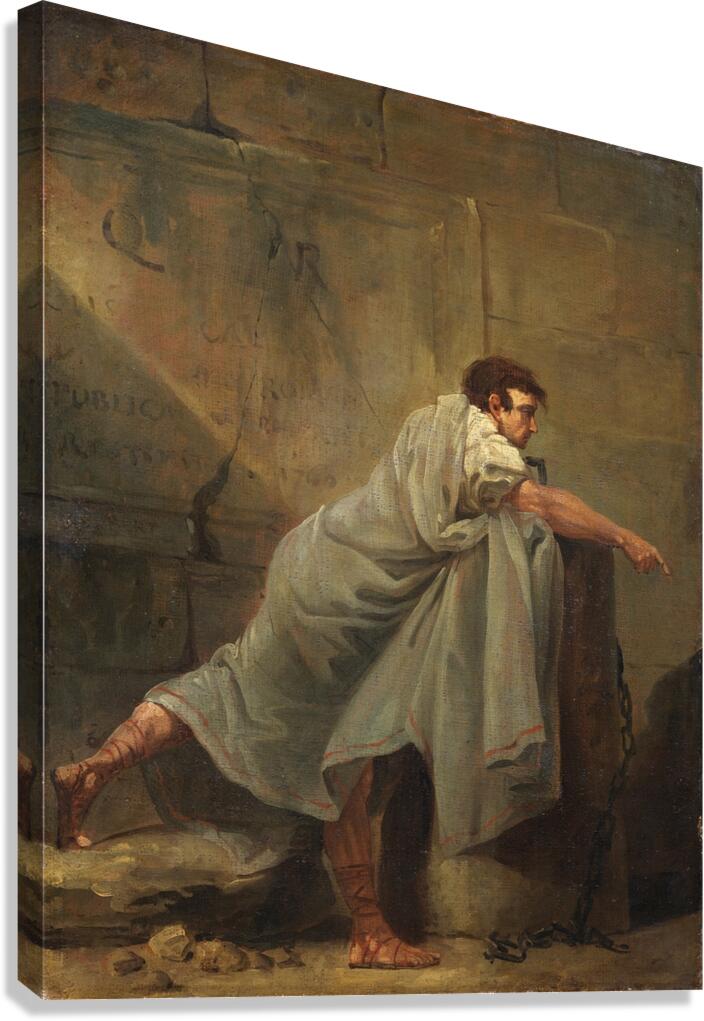 Orator in Prison by Hubert Robert [1733–1808] Canvas Print