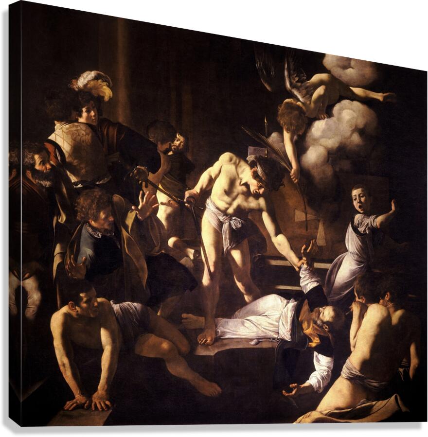 The Martyrdom of Saint Matthew [circa 1599–1600] by Caravaggio [1571–1610] Canvas Print