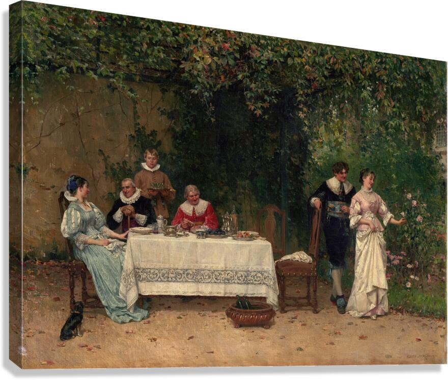 The Proposal [1878] by Adrien Moreau [1843–1906] Canvas Print