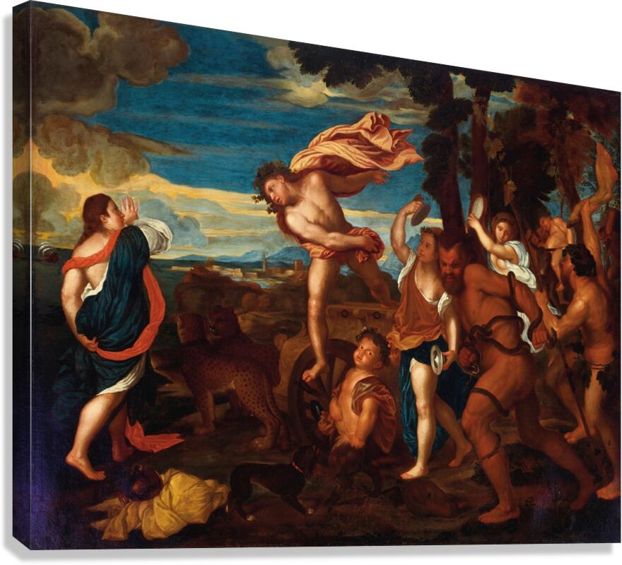 Bacchus and Ariadne by Follower of Titian [1506–1576] Canvas Print