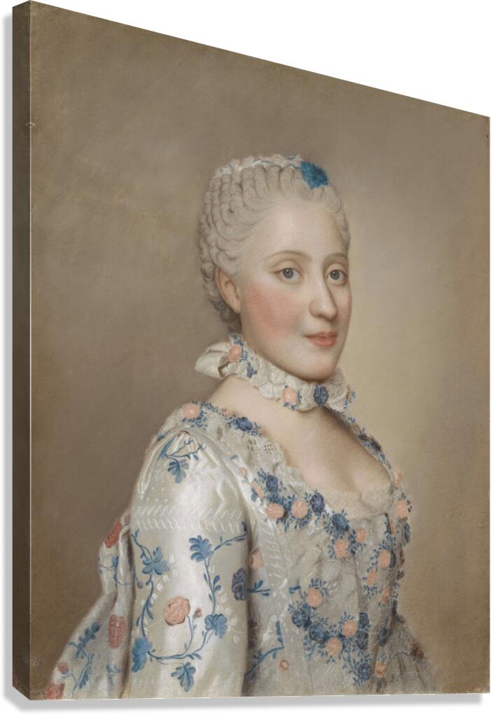 Maria Josepha of Saxony. Dauphine of France [1749] by Jean–Etienne Liotard [1702–1789] Canvas Print