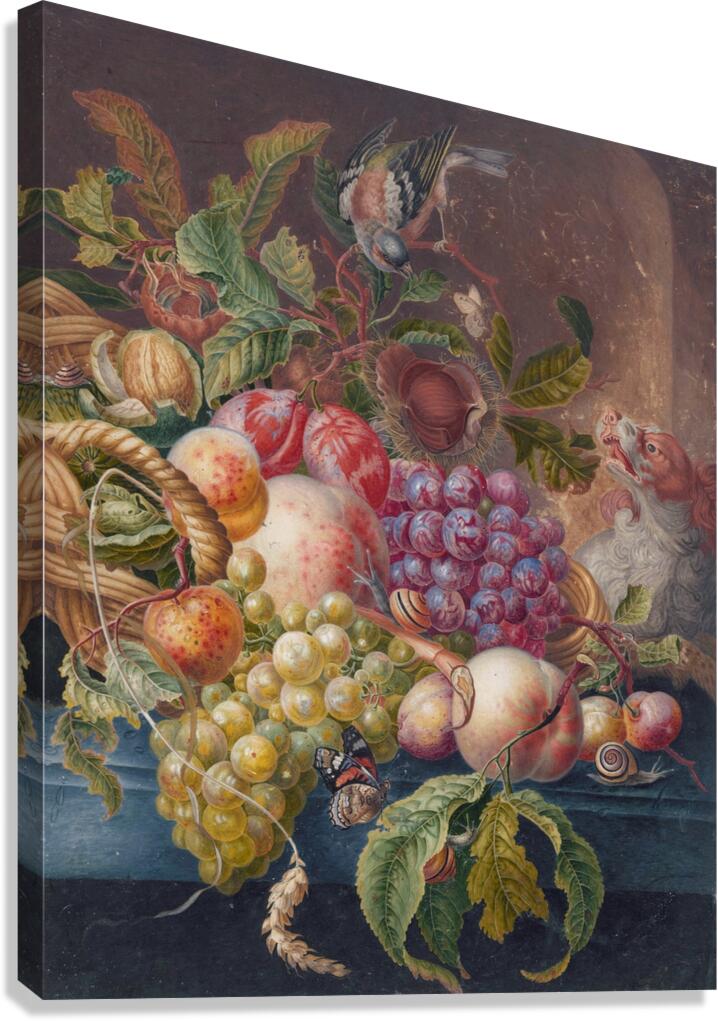 Fruit Still Life [1677–1726] by Herman Henstenburgh [1667–1726] Canvas Print