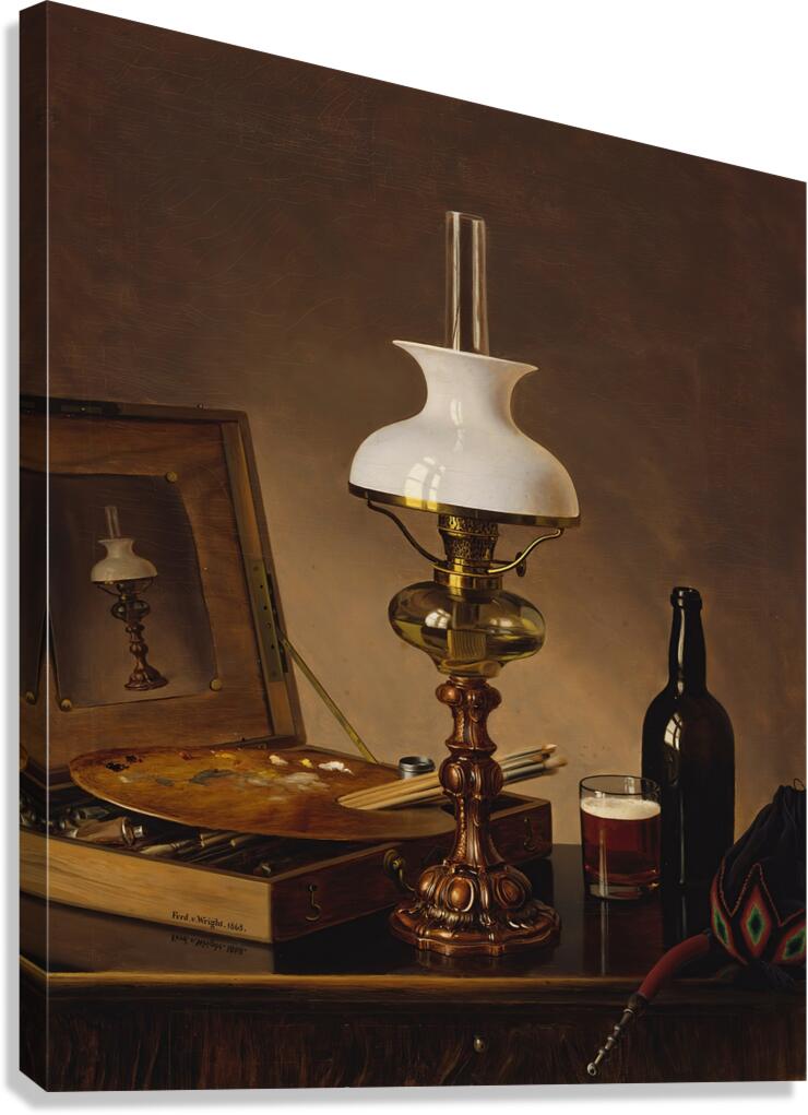 Still Life In The Atelier [1868] by Ferdinand von Wright [1822–1906] Canvas Print