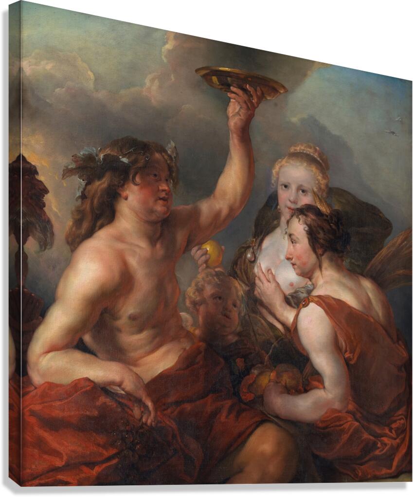 Bacchus. Ceres and Venus [1611–1655] by Cornelis Schut [1597–1655] Canvas Print