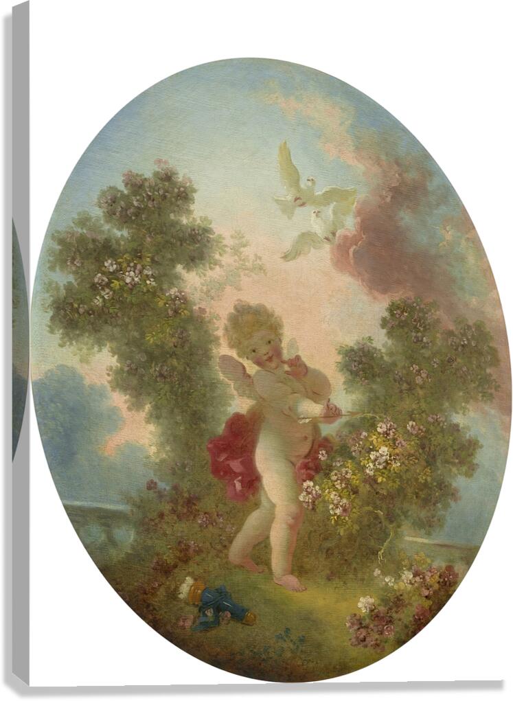 Love The Sentinel [C. 1773–1776] by Jean–Honoré Fragonard [1732–1806] Canvas Print