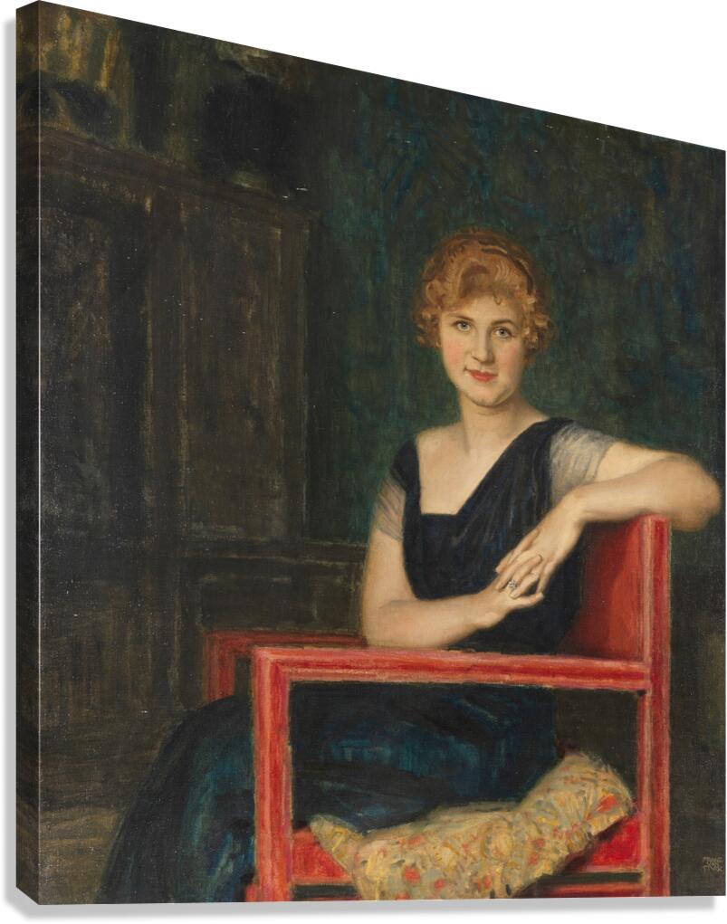 Bildnis einer Dame [1916–1918] by Franz von Stuck [1863–1928] Canvas Print