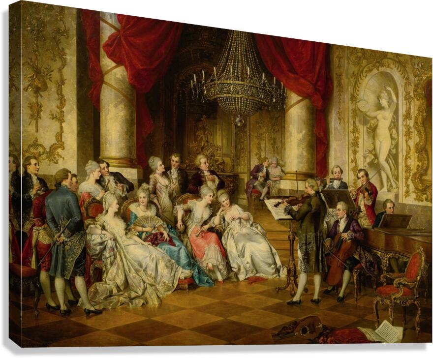 The Recital by Carl Schweninger. Jr [1854–1903] Canvas Print