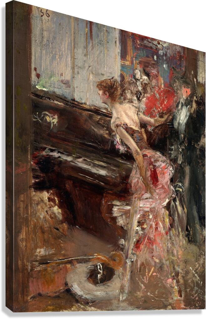 Recital [c. 1884] by Giovanni Boldini [1842–1931] Canvas Print