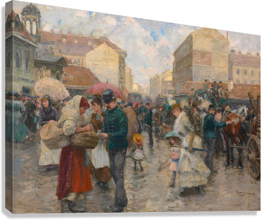 Die Favoritenlinie [im Jahre 1890] [1913] by Wilhelm Gause [1853–1916] Canvas Print